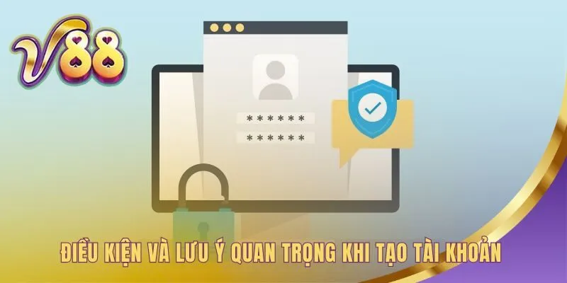 Điều kiện đăng ký V88 yêu cầu đủ 18 tuổi và thông tin thật